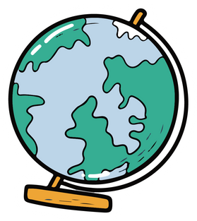 Globe Cartoon Illustration